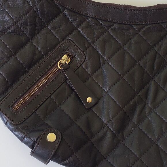 Tanner Vintage Quilted Italian Leather Hobo Bag Boho Hippie Western 80s 90s - Picture 4 of 16